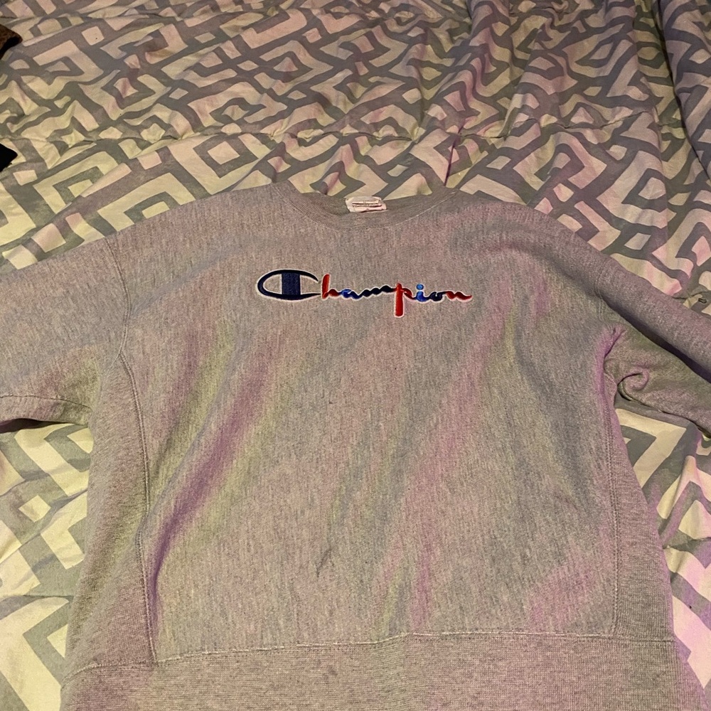 Champion Heather Gray Logo Sweatshirt